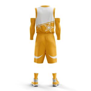 Uniforme de basket-ball personnalisé de haute qualité OEM maillots réversibles de transfert de chaleur respirant antibactérien à séchage rapide - Product Image 6