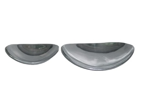 Bol de service en acier inoxydable au Design tendance en forme de feuille, plaqué argent pour les fruits - Product Image 6