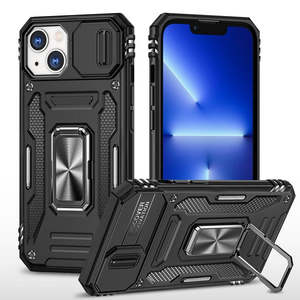 เคสไอโฟน 14 พลัส 6.7 2022 พร้อมขาตั้งแม่เหล็กแบบวงแหวนและฝาปิดกล้อง - Product Image 1