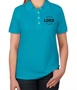 Camiseta Polo de Golf para Hombre y Mujer al por Mayor, Impresión de Logotipo Personalizada, Camisetas de Algodón y Poliéster Suave con Cuentas Cortas en Relieve - Product Image 1