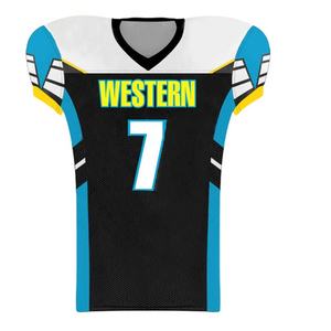 Uniforme de football américain personnalisé avec des initiales cousues sur toute la surface, imprimé par sublimation, sans décoloration, rembourré, respirant, en gros - Product Image 5