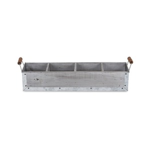 Boîte de rangement vintage en bois avec poignées noires en bois de pin pour l'organisation de la maison et de la cuisine - Product Image 2
