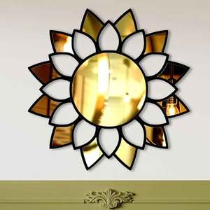 Miroir mural moderne en métal de haute qualité avec miroir de poche fait main au design floral d'Inde très demandé pour les mariages - Product Image 4