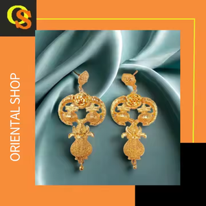 High Quality <b>Earrings</b> Set with Traditional Designed 22CT Gold Plated Jhumka Style <b>Earrings</b> Jewelry for Women Wear by Exporters - Product Image 3