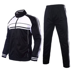 Conjunto Deportivo de Invierno para Hombre, Diseño Tecnológico, Sudadera con Capucha y Cremallera Completa, Pantalones Deportivos, 69% Algodón, 31% Poliéster, Azul Zinc Plus - Product Image 1