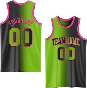 Conjunto de Uniforme de Baloncesto Personalizado, Transpirable, 100% Poliéster, de Secado Rápido, para Equipos Unisex, con Diseño Impreso - Product Image 1