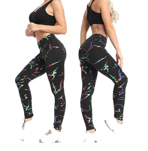Leggings résille antibactériens taille haute cousus à la mode pour femmes noir transparent - Product Image 6