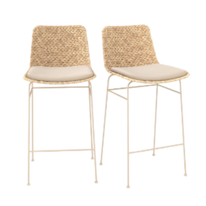 Tabouret de bar en jacinthe sans bras pour la maison Bar et meubles de cuisine Tabouret de bar en rotin Chaises hautes modernes de meilleure qualité - Product Image 2