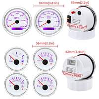 Kit Speedometer Tachometer GPS Kapal Laut Otomatis 7 Warna Trim Voltmeter Tekanan Oli Level Bahan Bakar Air Baru untuk Inboard