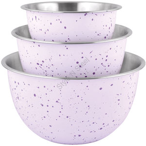 Juego de 3 piezas de acero inoxidable City Bowl Spackle Color blanco - Product Image 1