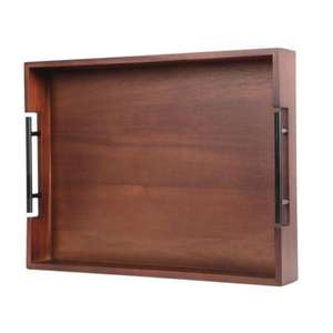 Plateau de service en bois minimaliste pour les intérieurs modernes, offrant un design épuré et un service pratique - Product Image 4