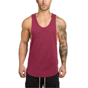 Nueva ropa deportiva para hombre, chaleco sin mangas transpirable de secado rápido con cuello redondo, camiseta sin mangas con estampado absorbente de sudor para hombre - Product Image 6