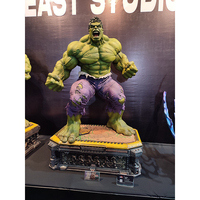 Sculpture personnalisée en fibre de verre du Hulk, super-héros célèbre, statue musclée du Hulk en fibre de verre, sculpture en résine