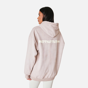 Sudadera con capucha de mujer de la mejor calidad con diseño de estampado Puff en la espalda 50% Algodón 50% poliéster forrado logotipo frontal ajuste relajado para el invierno - Product Image 6