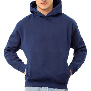 Automne Gym sweat décontracté pour violet surdimensionné pull à capuche personnalisé Streetwear coton mélangé plaine teint Designer à capuche - Product Image 4