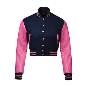 Chaqueta Universitaria Acolchada Corta Personalizada para Mujer, Chaqueta Universitaria Clásica - Product Image 1