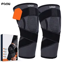 Genouillère de compression ajustable personnalisée avec sangles, respirante, pour le basketball, avec logo