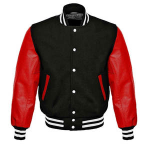 Produit le plus vendu Veste Versity en cuir Meilleures vestes Versity en cuir minces d'hiver Conception personnalisée Veste Versity en cuir - Product Image 1