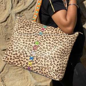 Bolso de mano de piel con estampado Animal para mujer, bolsa de hombro Multicolor de estilo occidental, grande, el mejor regalo - Product Image 3