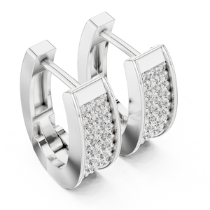 ต่างหูเพชรตัดสุกใสทรงกลมสำหรับผู้หญิงดีไซน์หรูหราไร้กาลเวลาเครื่องประดับชั้นดีเหมาะสำหรับใส่ประจำวันและปาร์ตี้ต่างหู - Product Image 1