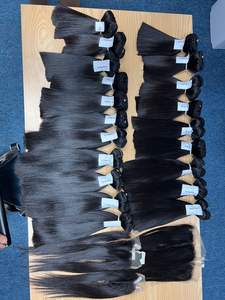 Extensiones de cabello Remy alineadas con cutícula virgen cruda Estilo recto de hueso dibujado súper doble con onda vietnamita - Product Image 5