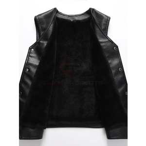 Vêtements de mode 2025 gilets en cuir de haute qualité respirant personnalisé bonne qualité Top Design gilet en cuir poche 5 dimensions - Product Image 4