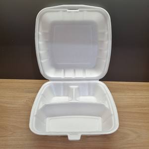 ภาชนะบรรจุอาหารโฟม PS แบบใช้แล้วทิ้งมีฝาปิดสามช่องผู้ผลิตจากเวียดนาม - Product Image 3