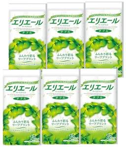 กระดาษชำระเนื้อนุ่มสีเขียวสดชื่นมีกลิ่นหอม100% 25เมตร * 12ม้วนเยื่อสองชั้นพร้อมพิมพ์ลายใบไม้คุณสมบัติต้านเชื้อแบคทีเรีย - Product Image 1