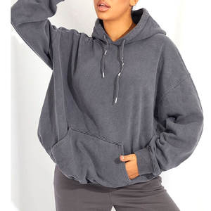 Sweat à capuche décontracté pour homme, design personnalisé, lavage à l'acide, 100% coton, polaire imperméable, épaules tombantes, streetwear pour l'hiver, vente en gros - Product Image 1