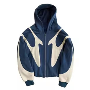 Sudaderas con capucha unisex con logotipo bordado de cara completa de lana pesada de diseño OEM promocional personalizado - Product Image 5