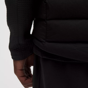 Trending Solid Canvas Transpirable Zipper Front Sin mangas Puffer Vest Hip Hop Winter Outer Wear Jacket - Product Image 6