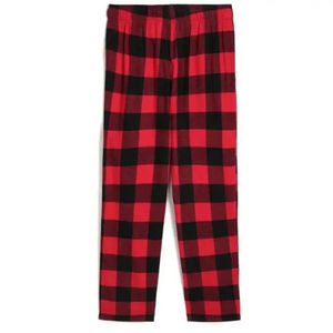 Pantalon de pyjama en toile et flanelle fiable pour adultes et garçons, vêtement de nuit décontracté, taille à cordon, motif à carreaux, léger, non tissé - Product Image 2