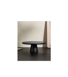 Piédestal artisanal minimal support à gâteau en bois pour affichage de gâteau décor de fête rustique ou table à dessert élégante - Product Image 2