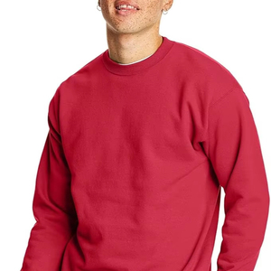 Sweat-shirts personnalisés avec logo pour hommes, haute qualité, 100% coton, manches longues, couleur unie, col rond, décontracté, teinture unie pour l'hiver - Product Image 1