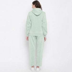 Conjunto Deportivo de Dos Piezas para Mujer, Otoño Invierno, Informal, para Correr, Sudadera Corta con Capucha - Product Image 3