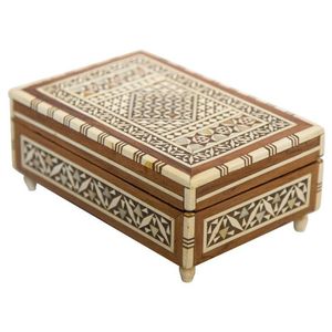Mosquée islamique en croissant caisse en bois boîte de Sadaquah en forme de rectangle avec comptoir pour le Ramadan et l'Eid Mubarak cadeaux d'argent - Product Image 2