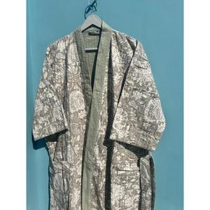 Peignoir Kantha à imprimé floral pour femmes de haute qualité Kimono en coton fait à la main pour dormir en peluche taille multicolore pour l'été automne - Product Image 2