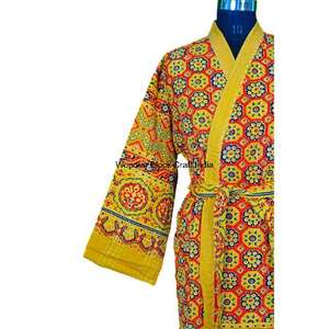 Nouvelle arrivée, veste matelassée pour femme 100% coton biologique, imprimé floral, matelassée à la main, manches trois quarts, printemps automne - Product Image 4