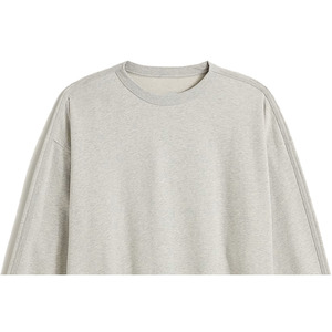 เสื้อสเวตเชิ้ตคอกลมผ้าฟลีซคอตตอน 100% สำหรับผู้ชาย น้ำหนัก 240 กรัม เป็นมิตรกับสิ่งแวดล้อม ระบายอากาศได้ดี พิมพ์ลายนูนโลโก้ด้านหน้า แบบเรียบสีพื้น สามารถสั่งทำได้ - Product Image 4