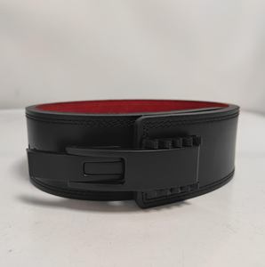 Ceinture d'haltérophilie noire personnalisée en gros professionnel d'usine ceintures d'haltérophilie solides en cuir de vachette ceintures de levage de gymnastique en gros - Product Image 6