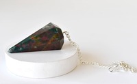 Péndulo de Cristal de Hematita Natural al por Mayor, para Radiestesia Metafísica, Sanación Reiki, Recuerdos y Amuletos, Nuevo, Hecho a Mano