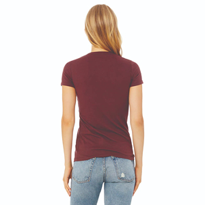 Camiseta de moda de verano ajustada personalizada hecha en fábrica para mujer, camiseta transpirable cómoda de algodón/poliéster con estilo, venta al por mayor - Product Image 3
