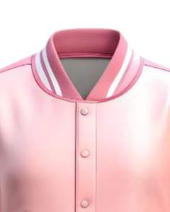 Pink and <b>White</b> Varsity <b>Jacket</b> <b>Men</b> Baseball Bomber Coat Two Tone Softshell Streetwear Custom Logo OEM Wholesale - Product Image 5