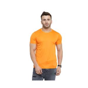 T-shirt en coton uni à col rond pour homme, doux, confortable, décontracté, achat en gros prêt - Product Image 6