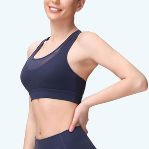 New Sexy Women Sports Bra Top Exercise Gym Bra for Women Sexy Pad Mesh <b>Back</b> Lift up Seamless Bra - Product Image 3