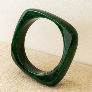 Bracelets en résine faits à la main, écologiques et luxueux, finition lisse et polie, bracelets de mode traditionnels pour femmes, objets de collection d'art - Product Image 2