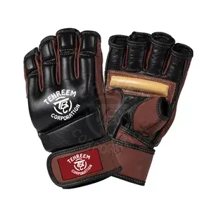 Sıcak satış nefes MMA eldivenleri özelleştirilmiş yarım parmak el sarar eğitim aktif giyim toptan yüksek kalite MMA eldivenleri