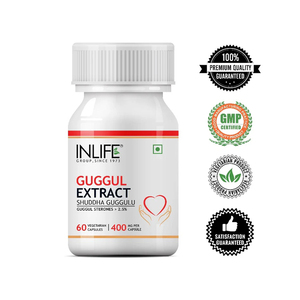 Vente chaude 400mg-60 Capsules végétariennes Guggul Extrait Supplément 2.5% Guggul Sterones Antioxydant efficace pour adultes (Pack - Product Image 3