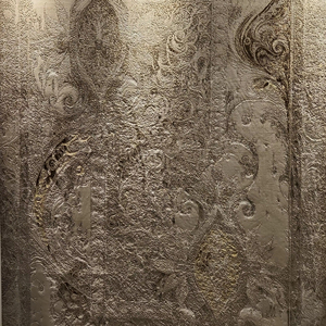 Alfombra de Yute Adiva Moderna, Hecha a Máquina, de Polipropileno Turco, Jacquard, Tejida, de Pelo Alto, Acolchada, con Diseño Floral, Grosor Medio - Product Image 1