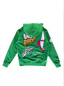 OEM Pull-over à capuche unisexe avec logo personnalisé en coton épais pour l'hiver 3D mousse pour impression bouffante col à capuche surdimensionné uni pour hommes - Product Image 2